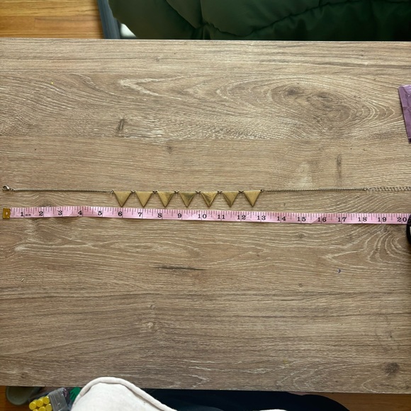 Gold Triangle Necklace - Picture 3 of 3